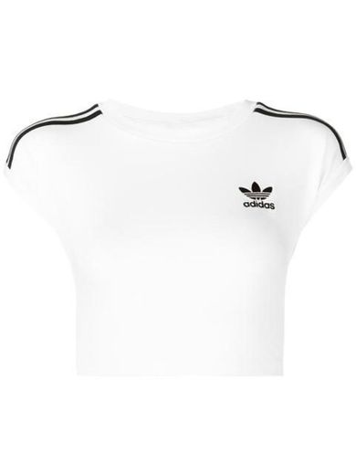 Adidas Crop Tank Camiseta, Mujer, 48, Blanco