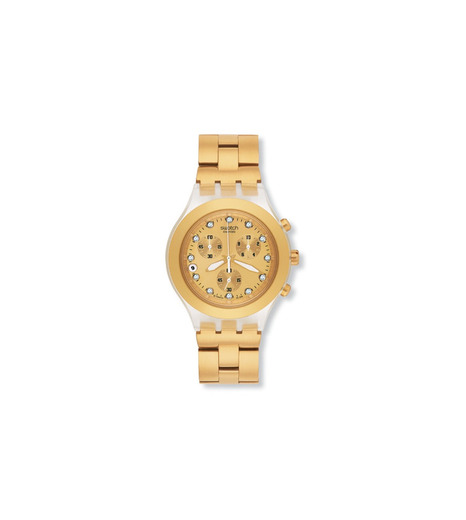 Relógio swatch dourado 