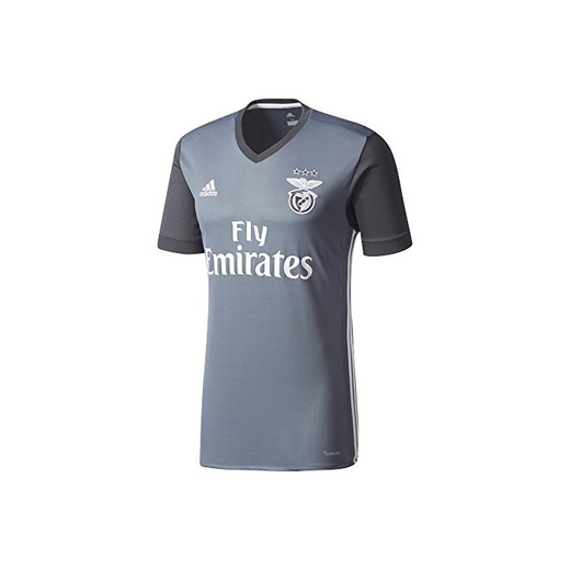 adidas SLB A JSY Camiseta 2ª Equipación Benfica 2017-2018, Hombre, Gris