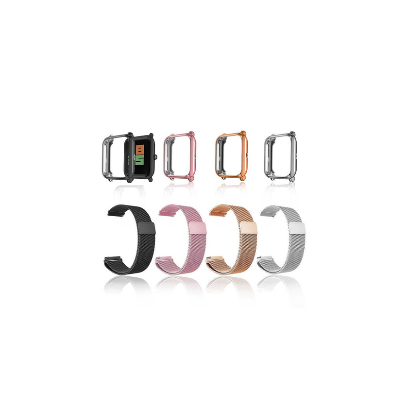 Product 2in1 For Amazfit Bip Strap Metal With Case Bracelet 