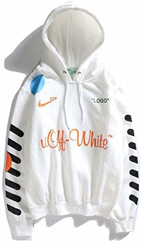 CVDEKH Sudadera con Capucha Ropa de Calle Off OW Logo Invierno otoño