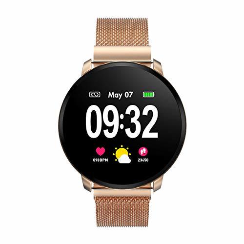 Social Smartwatch Fashion para Hombre Mujer Impermeable Reloj Inteligente Monitores de Actividad Fitness