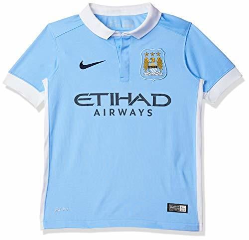 Nike Manchester City Home Stadium 2015/2016 Kids Camiseta de Manga Corta, niño,