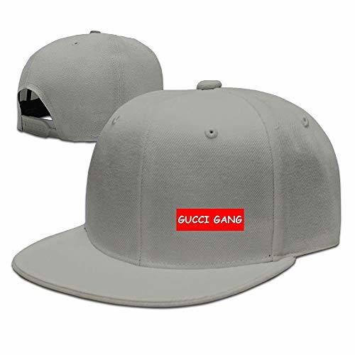 Lil Pump GUCC Gang Logo Unisex Flat Brim Baseball Hats 100% Cotton