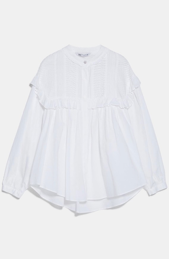 Social Camisa popelina folhos