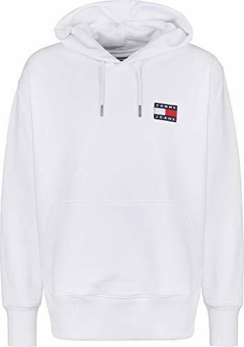 Tommy Jeans Badge Sudadera con Capucha Classic White