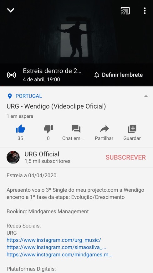 Social Wendigo em modo estreia 