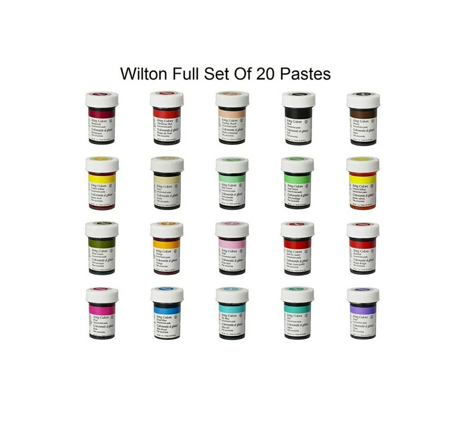 Product Wilton Complete Set of 20 Food Gel Paste Colours