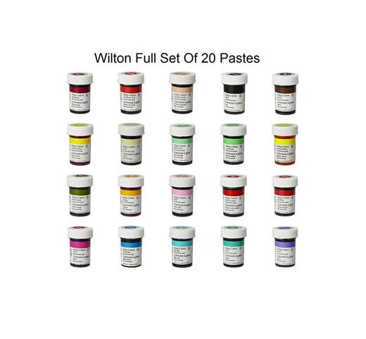 Wilton Complete Set of 20 Food Gel Paste Colours