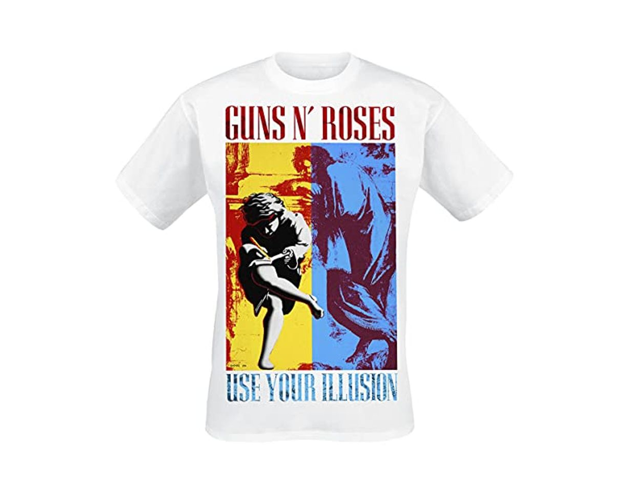 Fashion Guns N' Roses Use Your Illusion Hombre Camiseta Blanco S