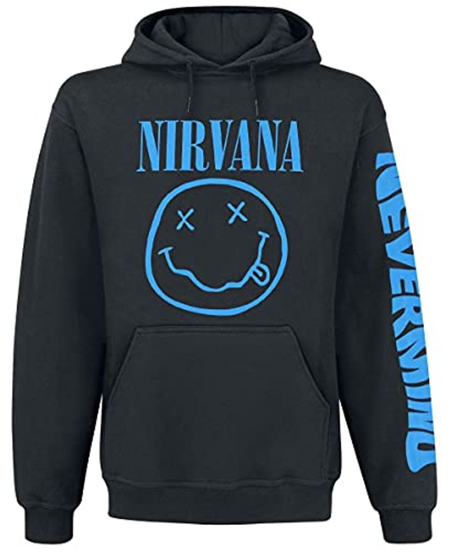 Productos Nirvana Nevermind Smile Sudadera con Capucha Negro L