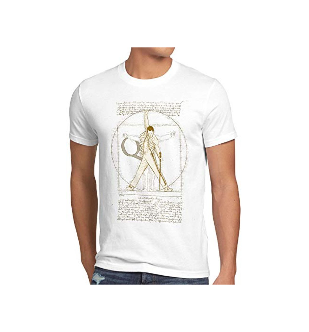 Fashion style3 Freddie de Vitruvio Camiseta para Hombre T-Shirt da Vinci Live Rock