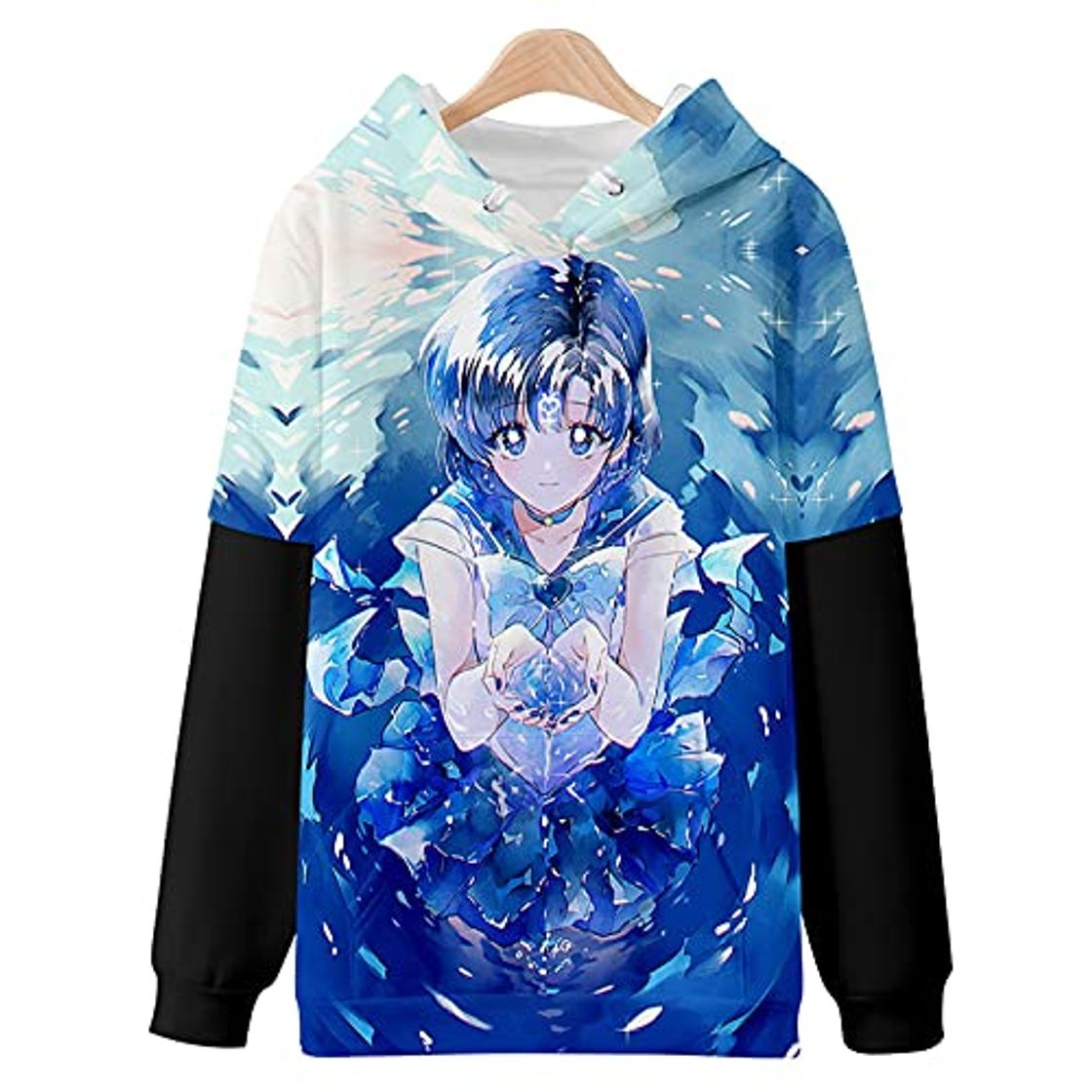 Fashion Fennn Sudadera con Capucha de la impresión de la Luna de Sailor