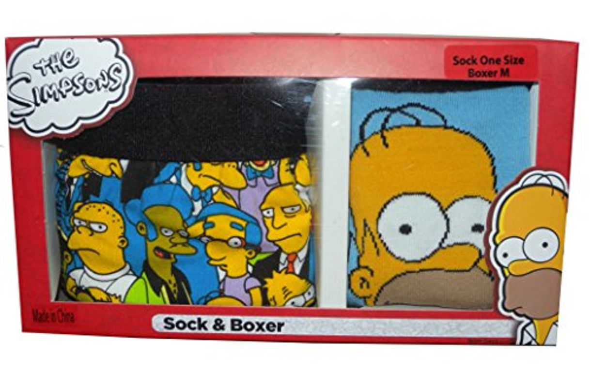 Moda Boxer y calcetín para hombres HOMER SIMPSON