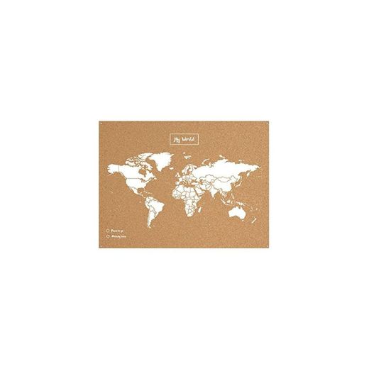 Miss Wood Map XL - Mapa del mundo de corcho