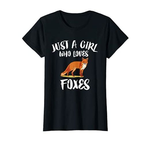 Mujer Just A Girl Who Love Foxes Shirt Fox Lover Women Fox Girls Camiseta