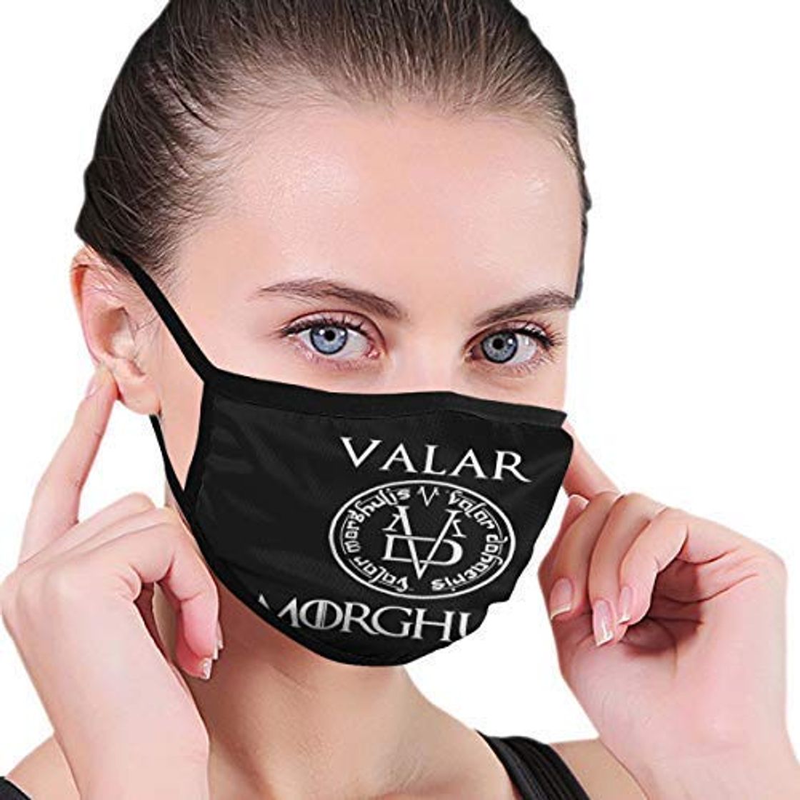 Product Mouth Scarf Valar Morgulis All Must Die Valyrian Game of Thrones Ski Woman Reutilizable Regalo A Prueba De Viento Patrón Duradero Al Aire Libre Ajustable Unisex Moda Pañuelo Facial