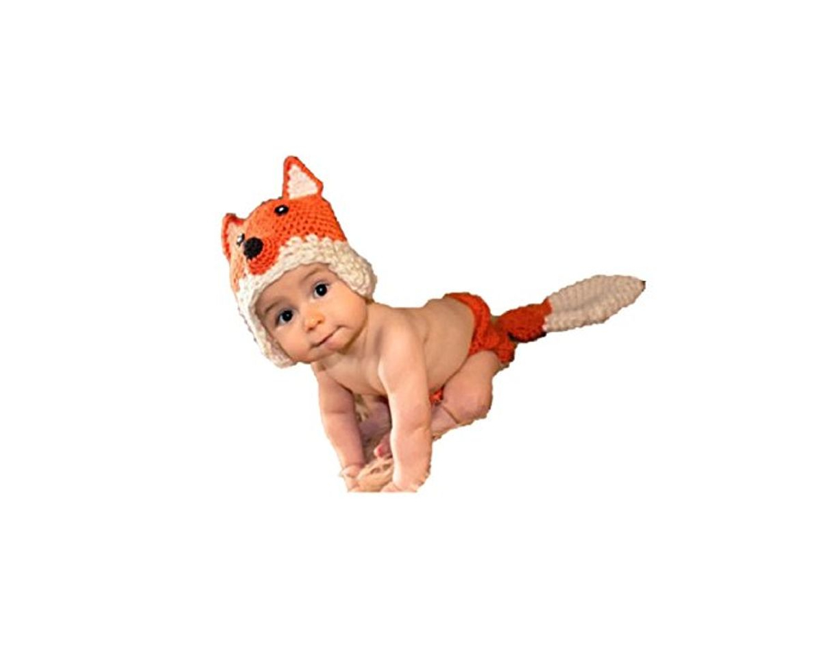 Moda Fox, Newborn Baby Girl Boy Crochet Knit Costume Photo Photography Prop Hats