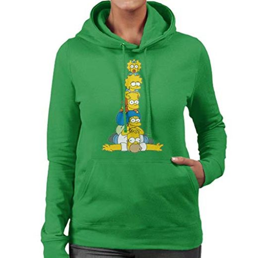 The Simpsons Family Stack Women's Hooded Sweatshirt