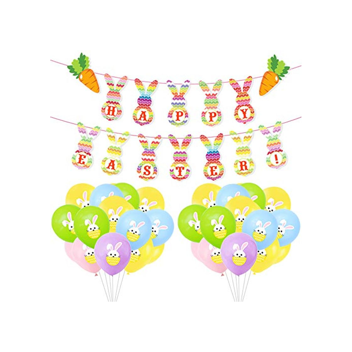 Social BESLIME Easter Party Decoration 26 Pcs Hanging Paper Fans