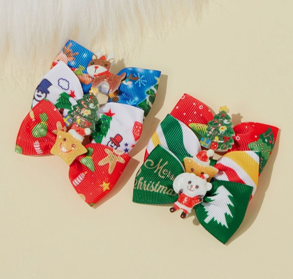 Moda Ganchos de cabelo Natal🎄🦌🌟❄