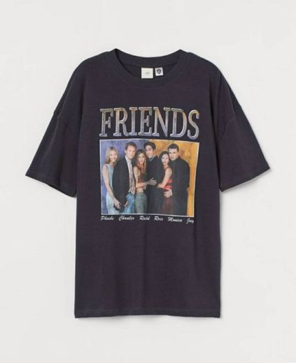 Tshirt oversize estampada - Preto/Friends - SENHORA