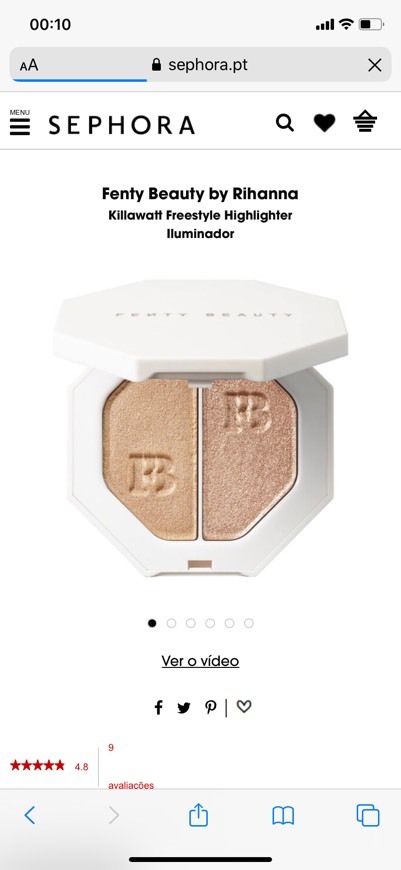 Fashion Iluminador fenty beauty