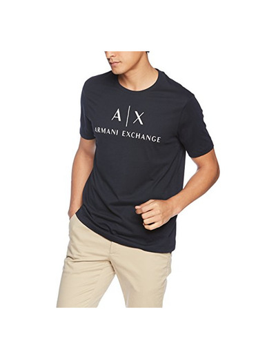 Armani Exchange 8nztcj Camiseta, Azul