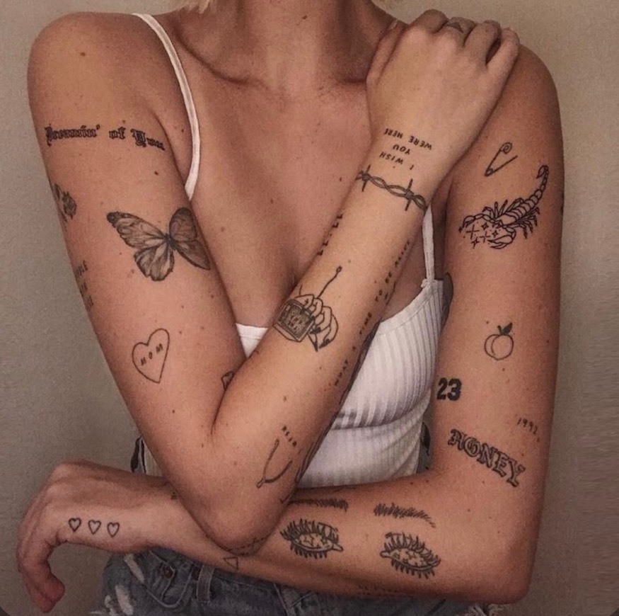 Moda Cute tattoo look