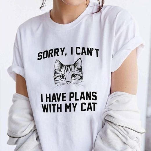 Plans With My Cat Shirt