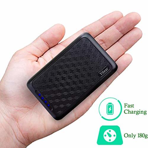 Social Power Bank 10000mAh Cargador Portátil con Gran Capacidad y Doble Salida USB