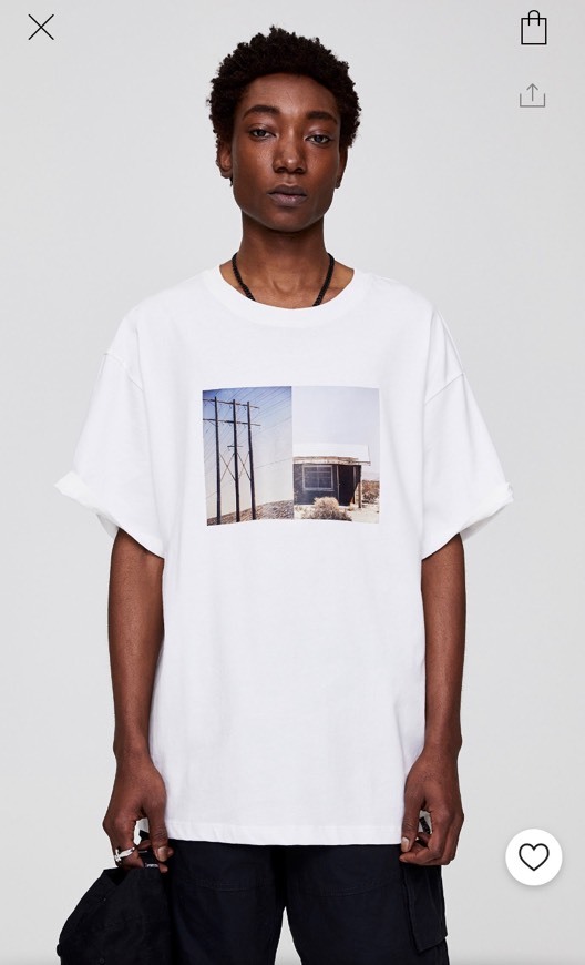 Social T-shirt em Branco com fotografia 