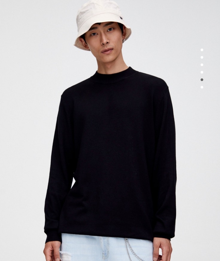 Social Sweater com gola perkins liso