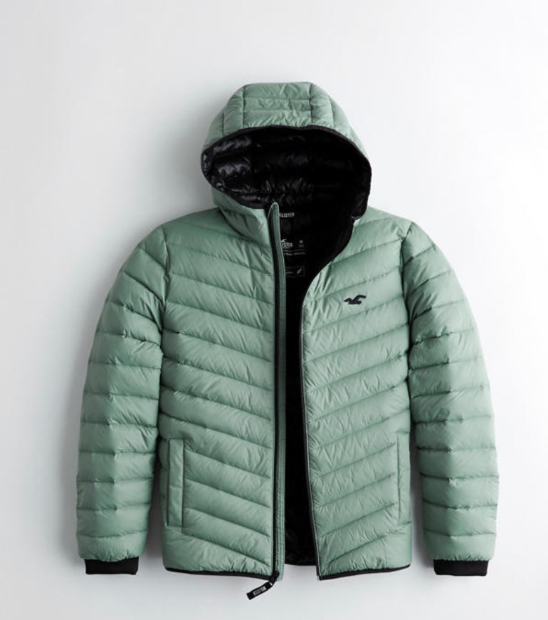 Social Lightweight Down Hooded Puffer Jacket