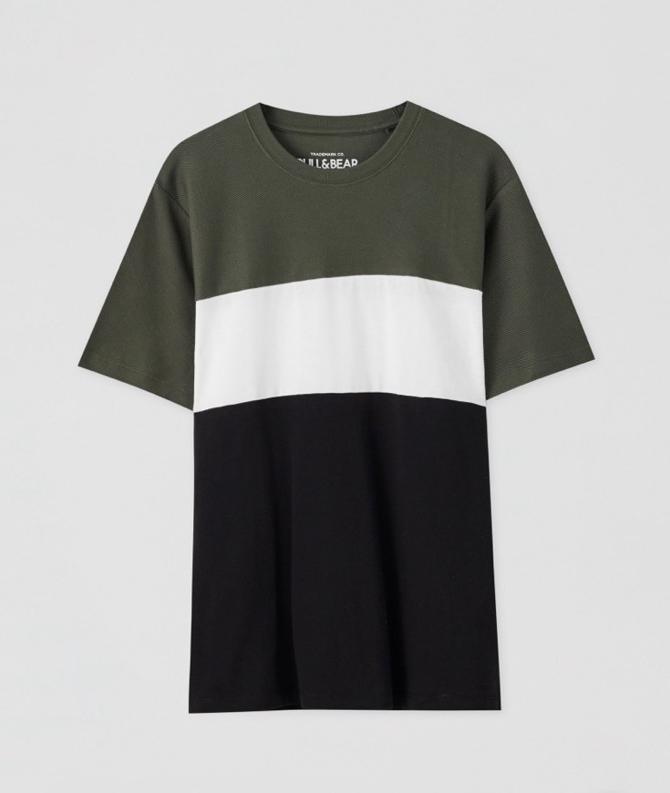 Social T-shirt com color block