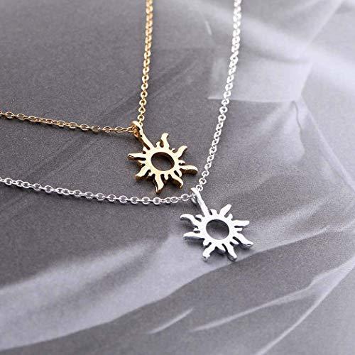 Social Simsly Fashion - Collar con colgante de sol para mujeres o niñas