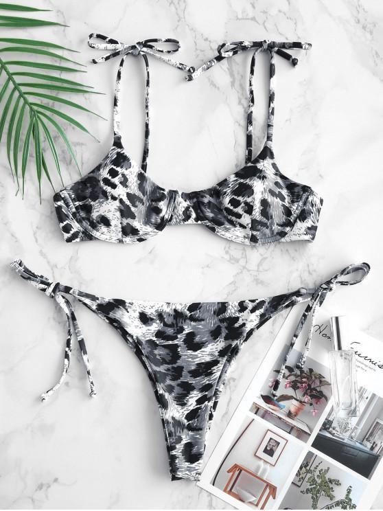 Product ZAFUL Conjunto De Biquíni De Laço Leopardo