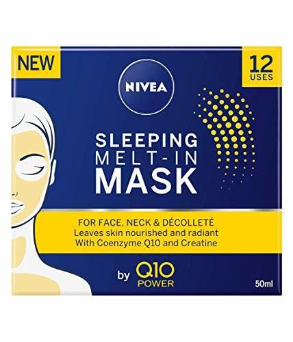 Máscara facial NIVEA Q10 Power Sleeping Mel-in antienvejecimiento con poder antiarrugas de