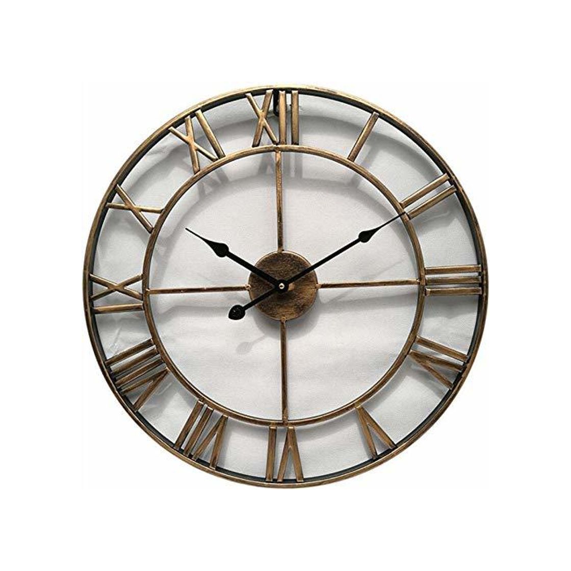 Social LLHLLH Ferro Forjado OCO rodada Mudo Grande relógio de Parede Decorativo sobre