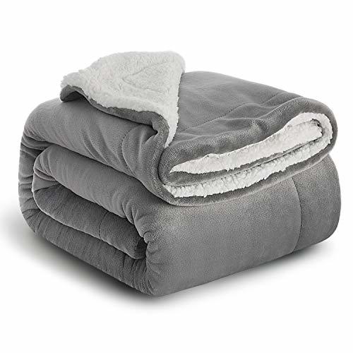 Social Bedsure Manta Reversible de Franela/Sherpa 150x200cm