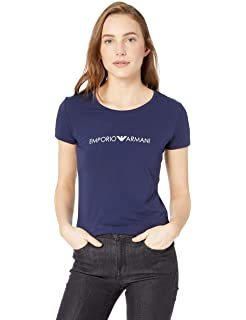 Emporio Armani Fashion elástico Camiseta de algodón Cuello Redondo de Hielo