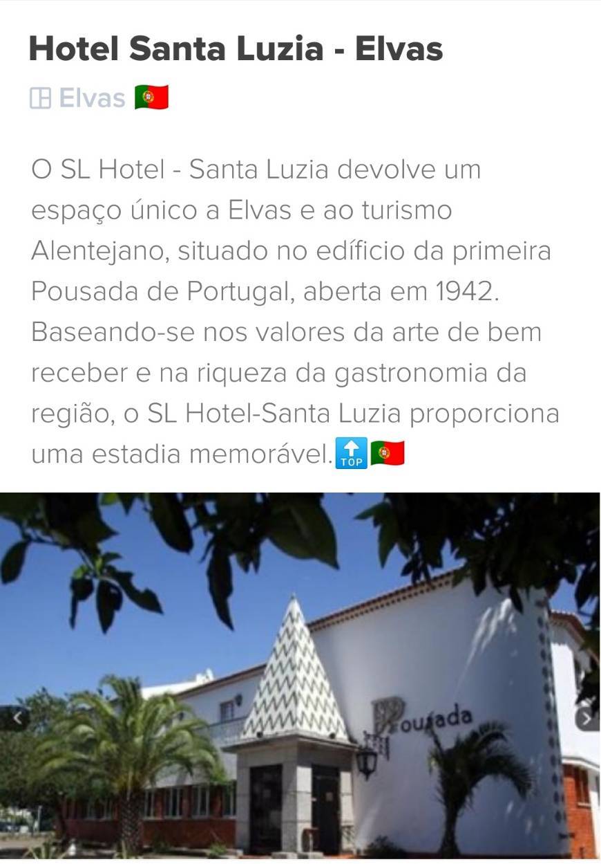 Lugar Hotel Santa Luzia - Elvas