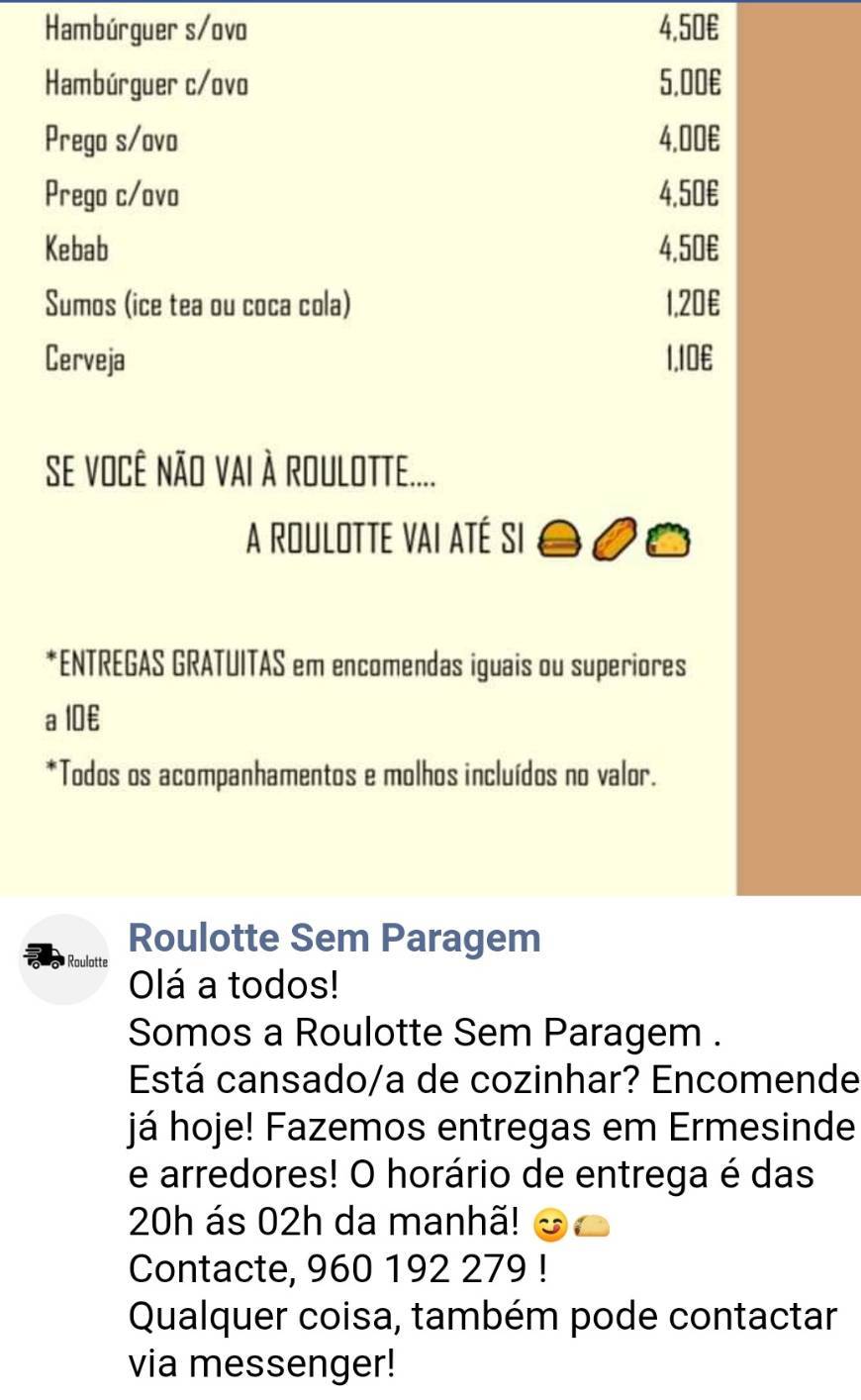 Moda Roulotte semparagem