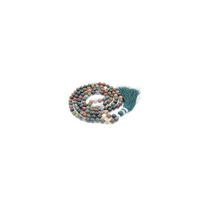 Social Gema Mala Beads collar/Pulsera, Buddist Mala collar/Pulsera, Anudado collar