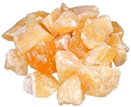 Pedra mineral calcite laranja