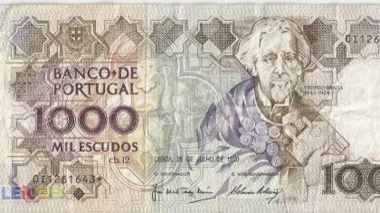 Moda Notas de 1000 escudos