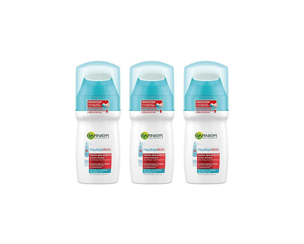 Social Garnier - Hautklar, cepillo de limpieza profunda, 3 pack