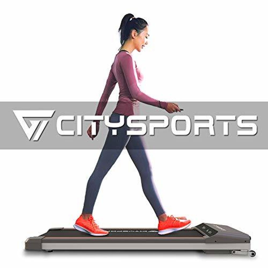 Social CITYSPORTS Cinta de Correr Caminar Eléctrica Caminadora Plegable Debajo del Escritorio, Cinta