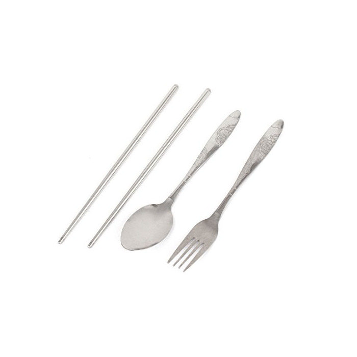 Product DealMux Comida campestre Que acampa Cuchara Tenedor Palillos Cubiertos Conjunto 3 en