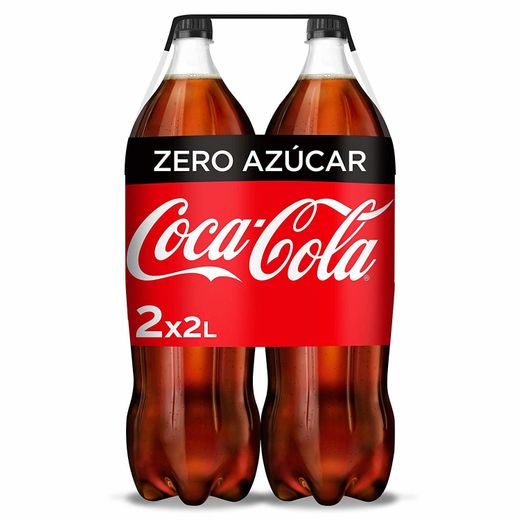 Coca Cola Zero Refresco con Gas con Zero Azúcar, Zero Cafeína, Zero